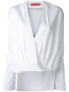 Manning Cartell Plunge Neck Wrap Top, Women's, Size: 10, White, Spandex/elastane/viscose