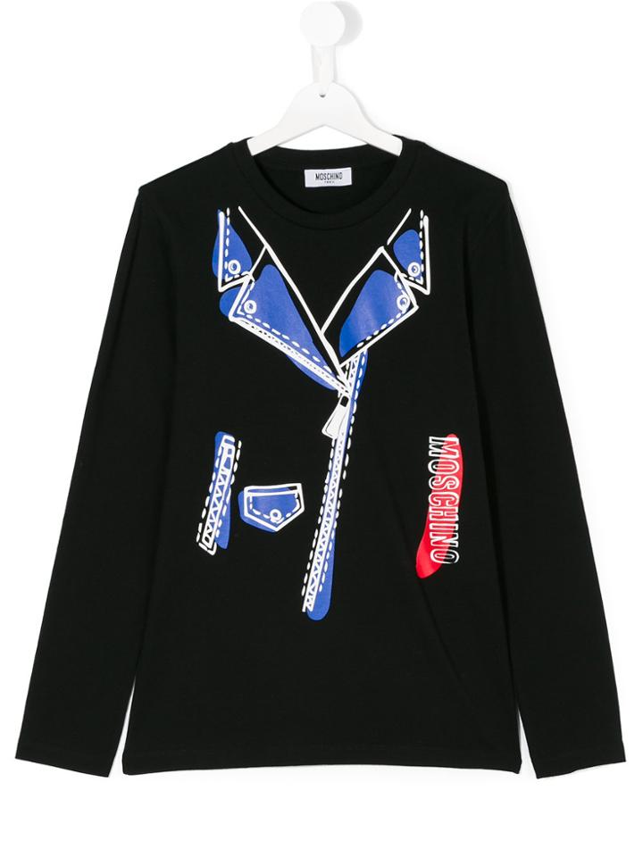Moschino Kids Teen Printed T-shirt - Black