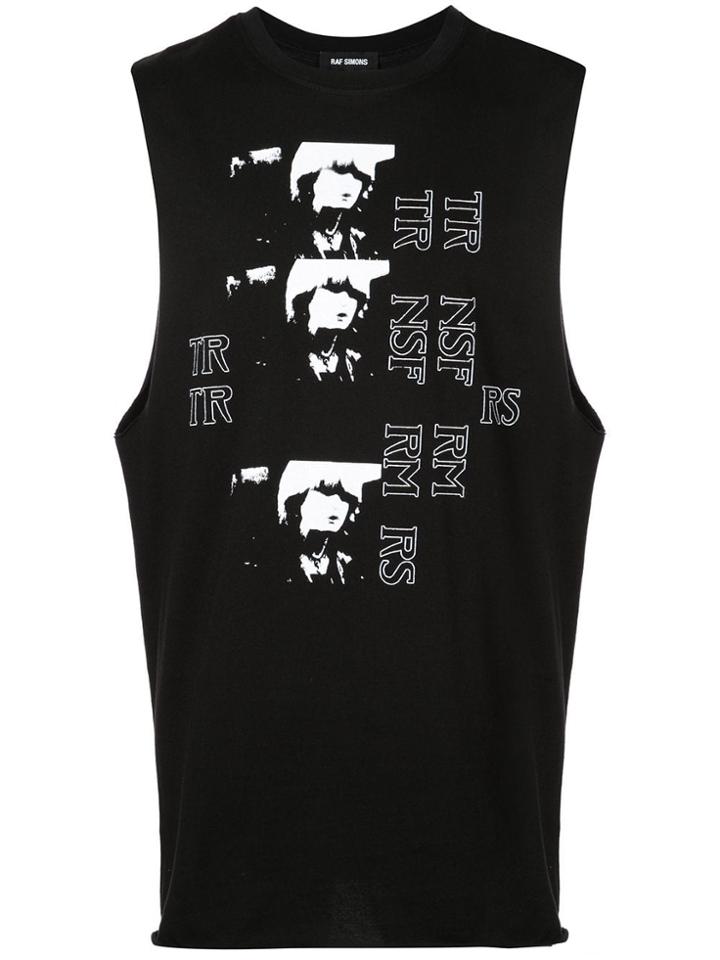 Raf Simons Photographic Vest Top - Black