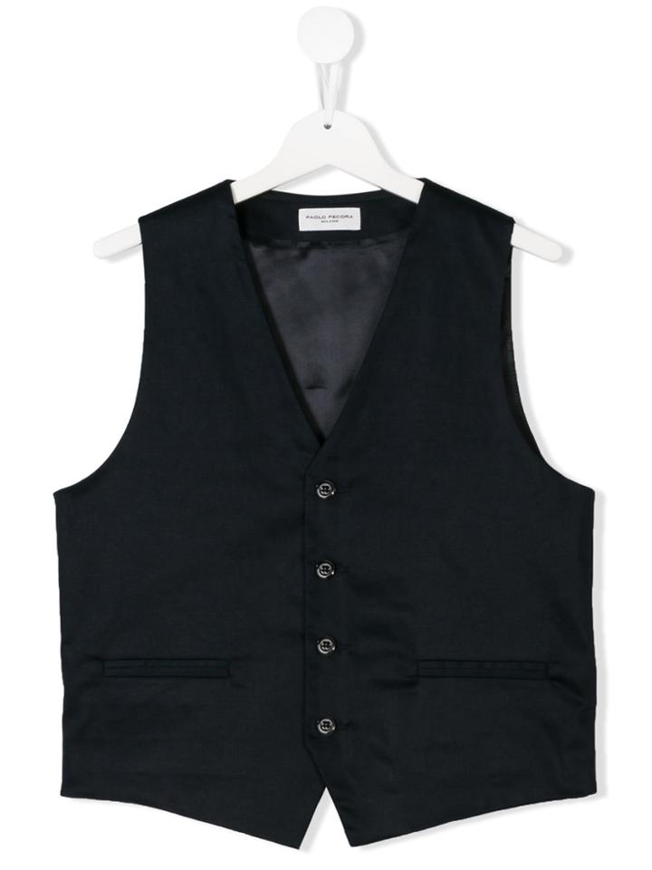 Paolo Pecora Kids Classic Waistcoat - Blue