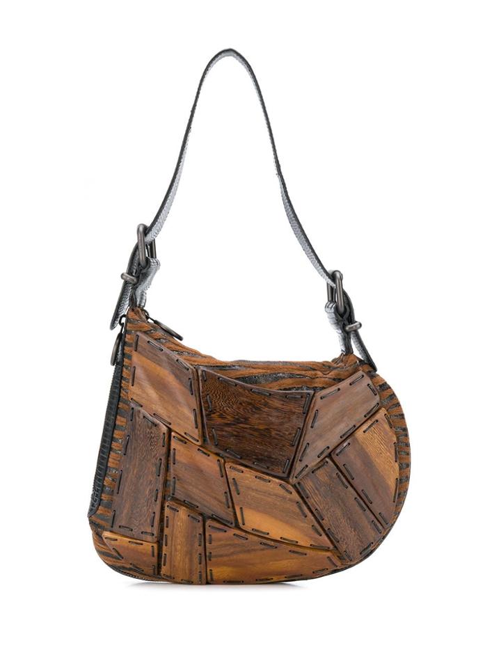 Fendi Pre-owned '2000s Wood Panel Handbag - Brown