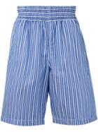 Comme Des Garçons Shirt - Striped Shorts - Men - Cotton - L, Blue, Cotton