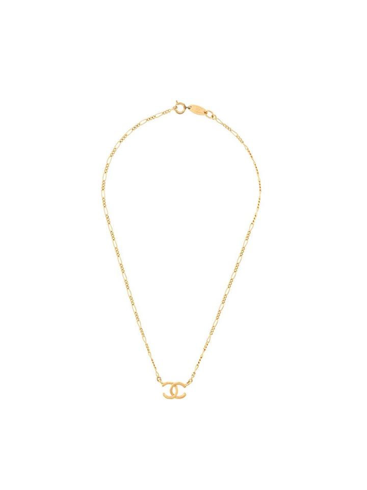 Chanel Pre-owned 1982 Cc Pendant Necklace - Gold