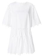 P.a.r.o.s.h. Star Broderie Anglaise Dress - White