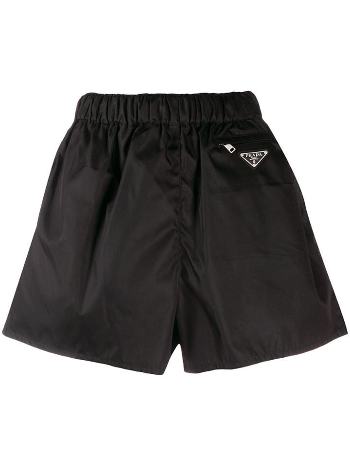 Prada Elasticated Waistband Shorts - Black