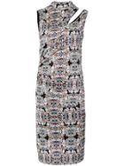 Tufi Duek Printed Cut Out Dress - Multicolour
