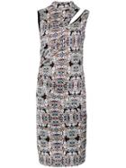 Tufi Duek Printed Cut Out Dress - Multicolour