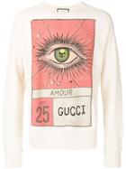 Gucci Eye Print Sweatshirt - Nude & Neutrals