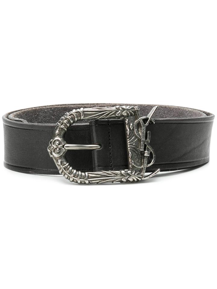 Saint Laurent Monogram Celtic Belt - Grey