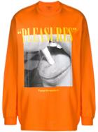 Pleasures Freedom Print Longsleeved T-shirt - Yellow & Orange