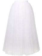 Ermanno Scervino Flared Pleated Skirt - White