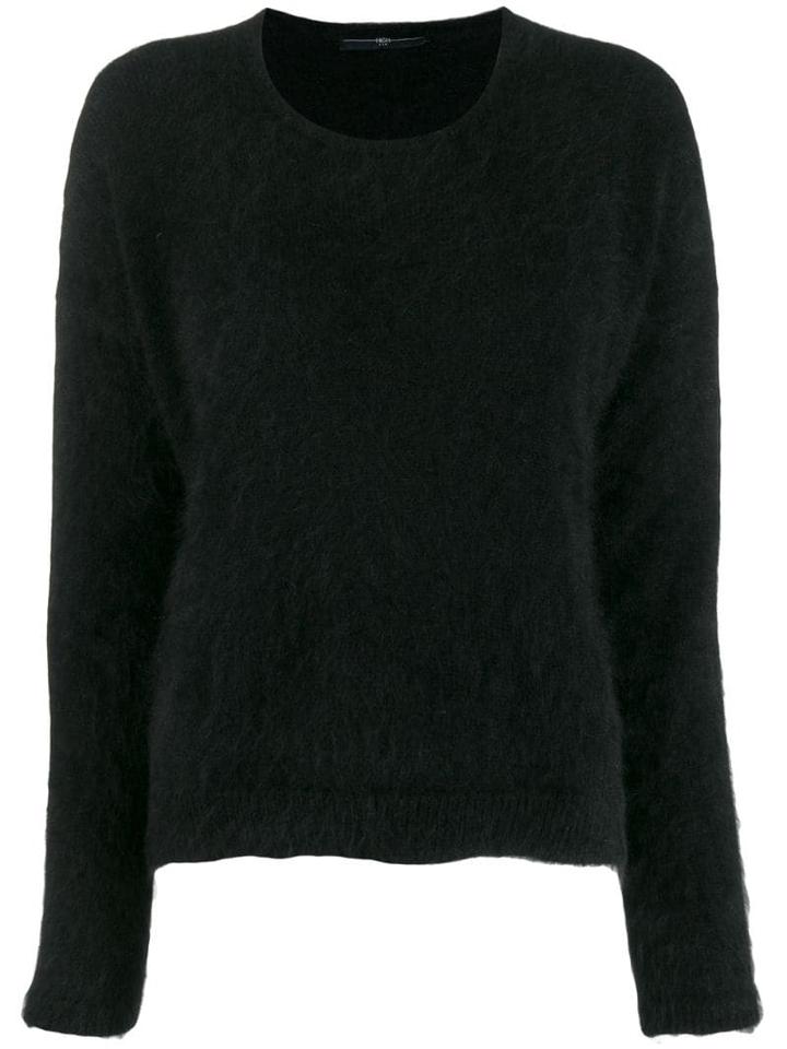High By Claire Campbell Fuzzy Sweatshirt - Black