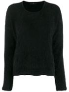 High By Claire Campbell Fuzzy Sweatshirt - Black