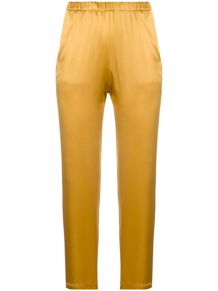 Forte Forte Cropped Skinny Trousers - Yellow & Orange