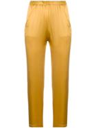 Forte Forte Cropped Skinny Trousers - Yellow & Orange
