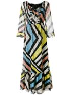Steffen Schraut Striped Long Dress, Size: 36, Black, Polyester