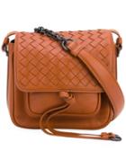 Bottega Veneta - Woven Effect Crossbody Bag - Women - Calf Leather - One Size, Women's, Brown, Calf Leather