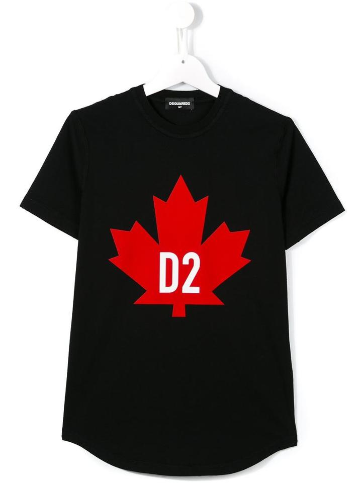 Dsquared2 Kids Logo Print T-shirt, Boy's, Size: 16 Yrs, Black