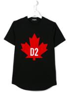 Dsquared2 Kids Logo Print T-shirt, Boy's, Size: 16 Yrs, Black