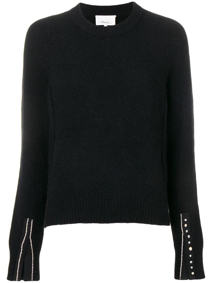 3.1 Phillip Lim Embellished-cuff Jumper - Black