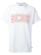 Gcds Logo Patch T-shirt, Men's, Size: Large, White, Cotton