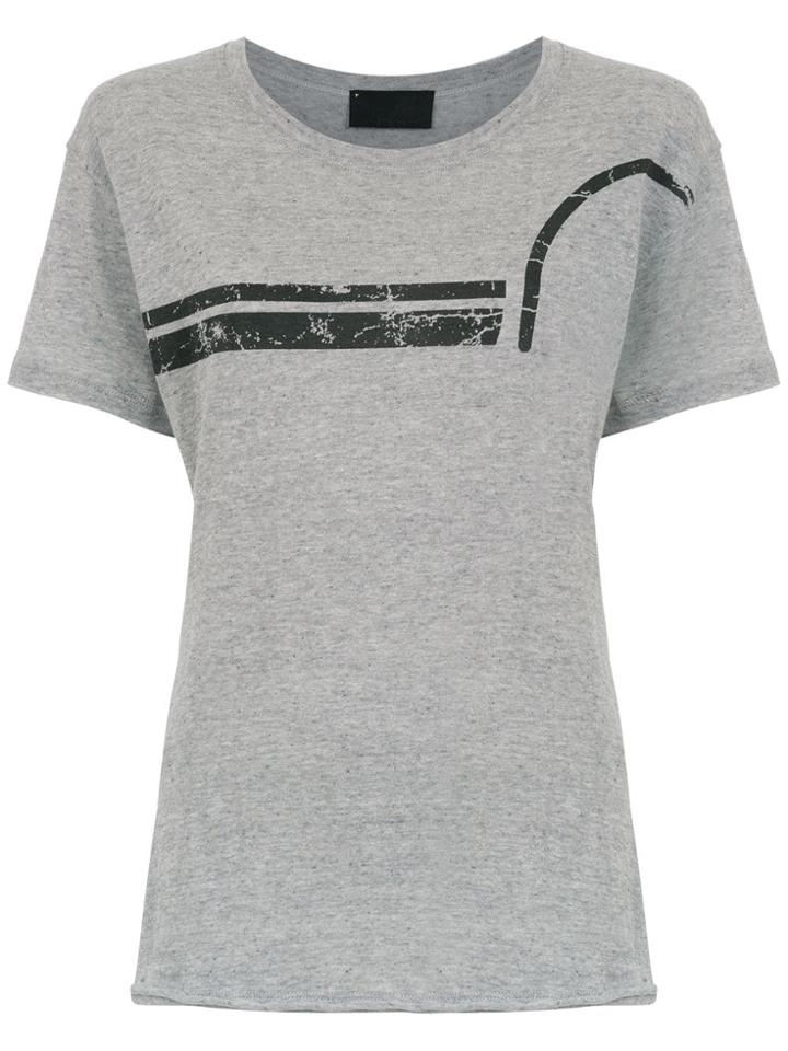 Andrea Bogosian Top With Striped Detail - Grey