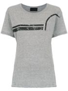 Andrea Bogosian Top With Striped Detail - Grey