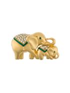 Monet Vintage 1980s Vintage Monet Elephant Brooch - Metallic