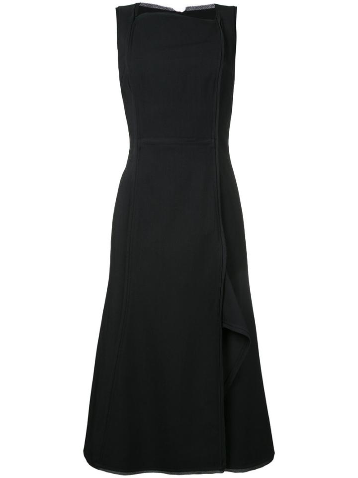 Jason Wu Square Neck Midi Dress, Women's, Size: 4, Black, Spandex/elastane/viscose