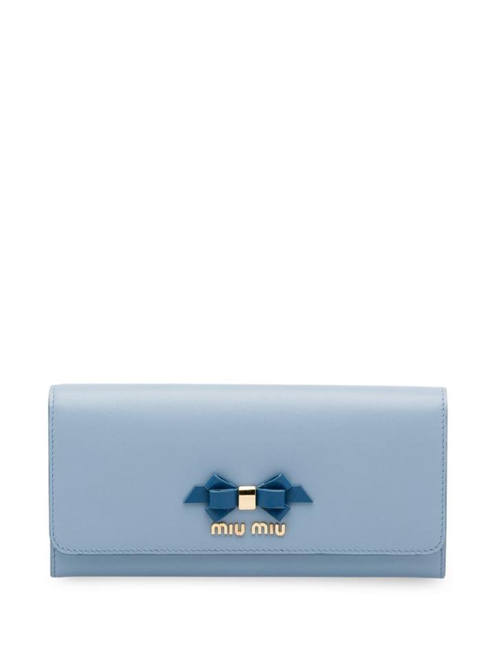Miu Miu Bow Wallet - Blue