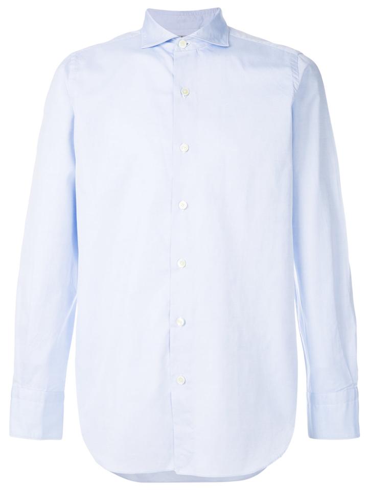 Finamore 1925 Napoli Classic Button Up Shirt - Blue