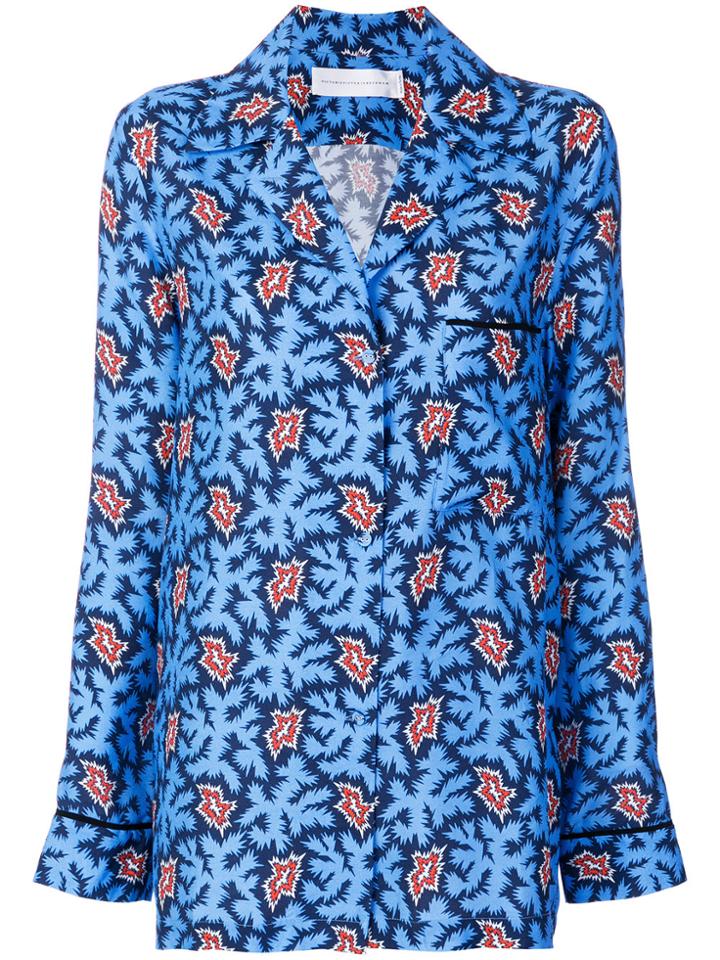 Victoria Victoria Beckham Graphic Print Shirt - Blue