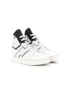 Cinzia Araia Kids Contrast Lace-up Sneakers - White