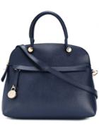 Furla Large Double Handle Tote, Women's, Blue, Calf Leather