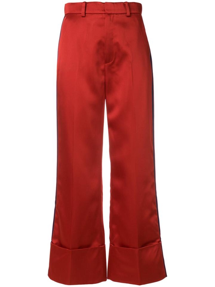 Tommy Hilfiger Cropped High-waisted Trousers - Red