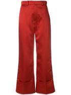 Tommy Hilfiger Cropped High-waisted Trousers - Red