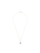 Sydney Evan Small 14kt Yellow Gold Gemstone Peace Necklace - Metallic