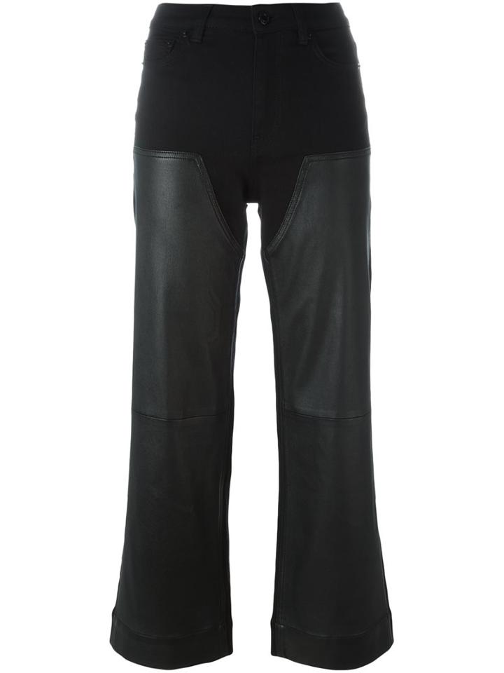 Givenchy Leather Panel Cropped Trousers