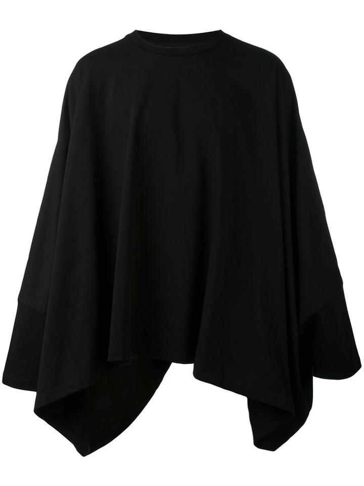 Hood By Air - Draped Cape Sweatshirt - Unisex - Cotton - One Size, Black, Cotton
