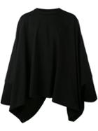 Hood By Air - Draped Cape Sweatshirt - Unisex - Cotton - One Size, Black, Cotton