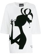Boutique Moschino Lady Print Knitted Top - White