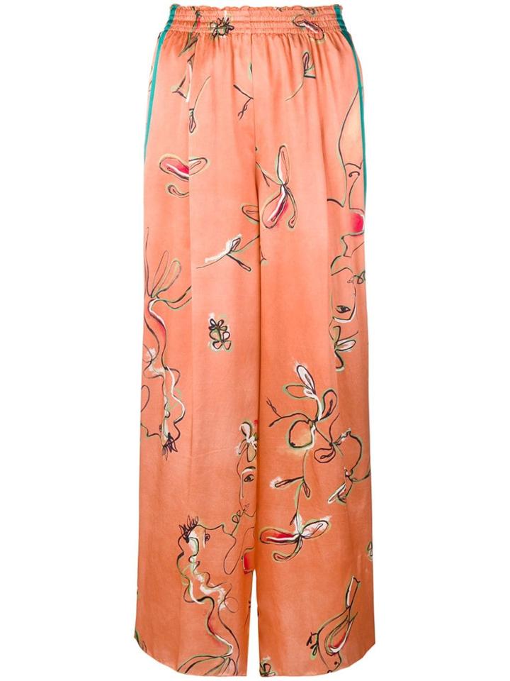 Forte Forte Printed Palazzo Trousers - Orange
