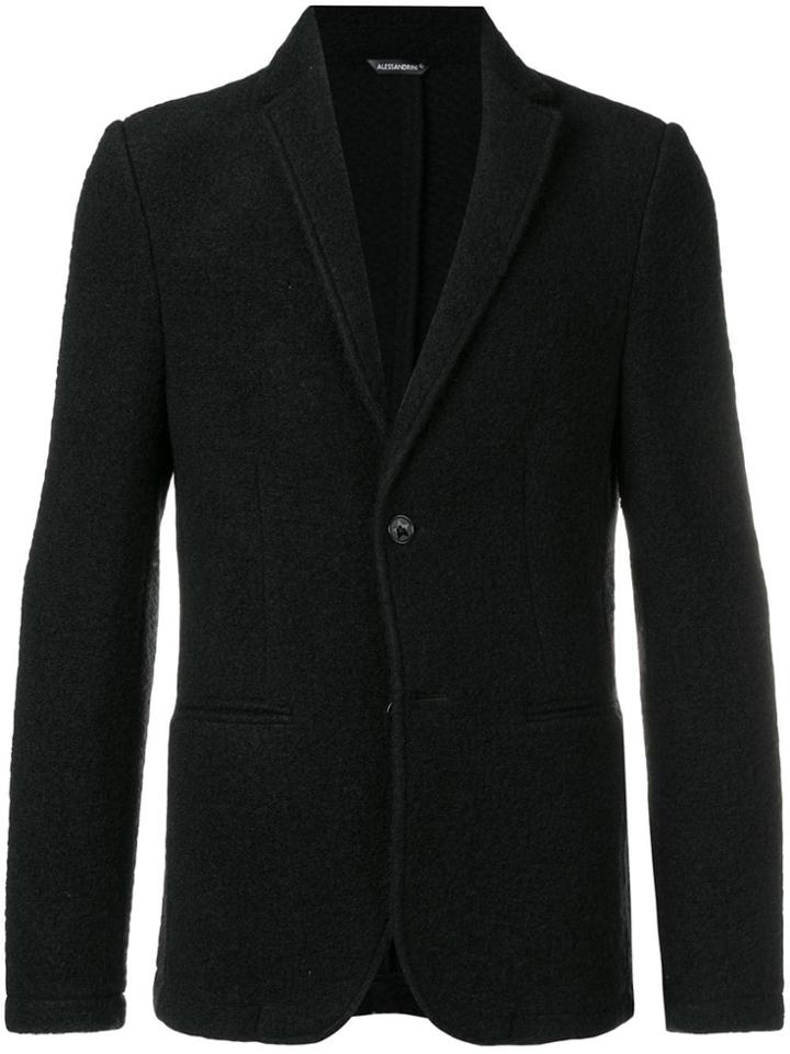 Daniele Alessandrini Narrow Lapel Blazer - Black