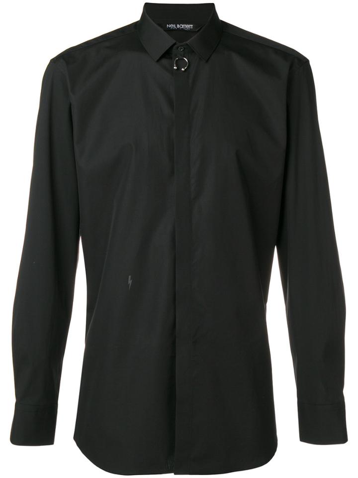 Neil Barrett Pierced Ring Detail Shirt - Black