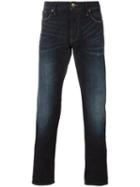 Armani Jeans Stonewashed Straight Fit Jeans, Men's, Size: 30, Blue, Cotton/spandex/elastane