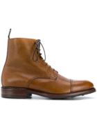 Berwick Shoes Lace-up Ankle Boots - Brown
