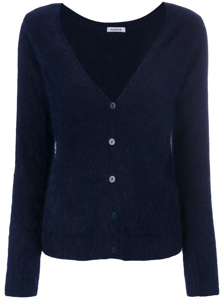 P.a.r.o.s.h. Deep V-neck Cardigan - Blue