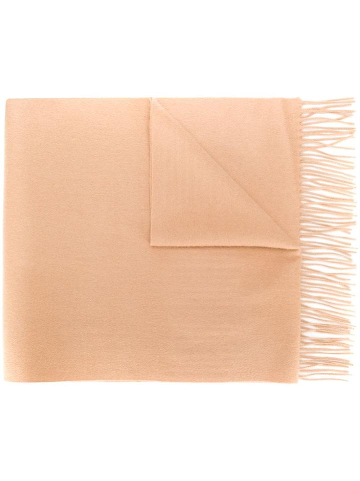 N.peal Large Woven Cashmere Scarf - Neutrals