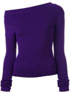 Jacquemus 'une Epaule' Pullover, Women's, Size: 40, Pink/purple, Wool