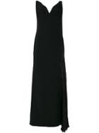 Versace Vintage Pleated Panel Detail Gown - Black
